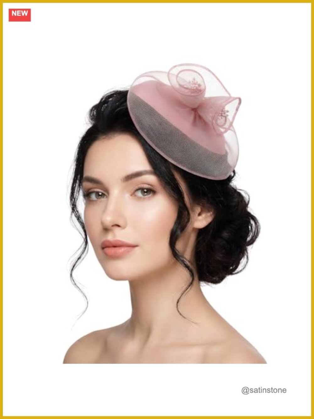 Flower Mesh Fascinator Pillbox Headband for Wedding Tea Party Cocktail